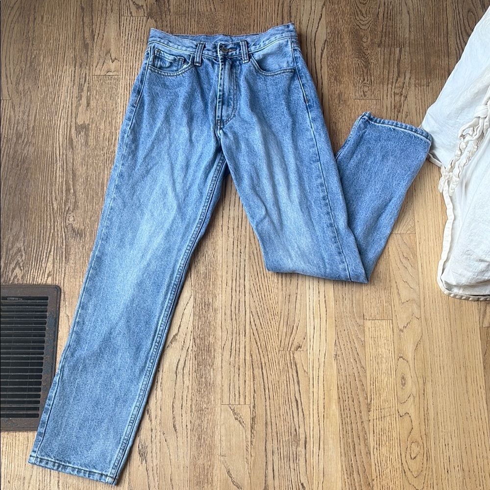 Stylish Blue Straight-Leg Jeans